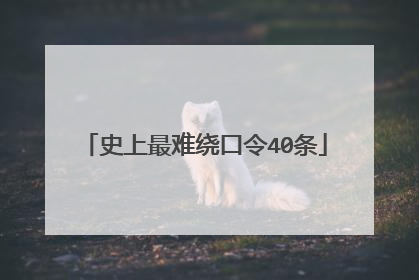 史上最难绕口令40条