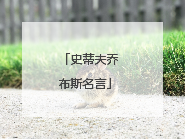 史蒂夫乔布斯名言
