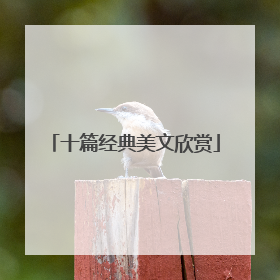 十篇经典美文欣赏