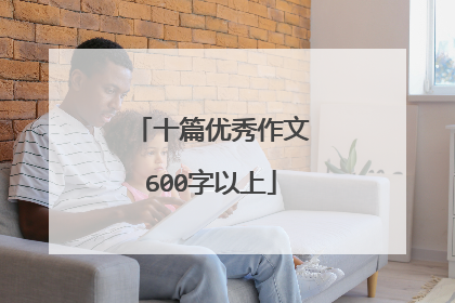 十篇优秀作文600字以上