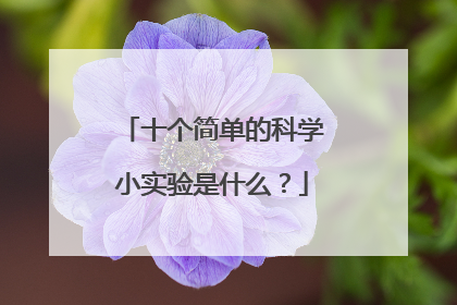 十个简单的科学小实验是什么？