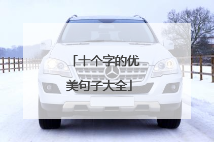 十个字的优美句子大全