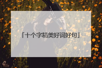 十个字精美好词好句