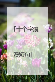 十个字浪漫短句