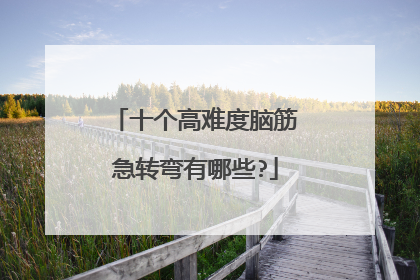 十个高难度脑筋急转弯有哪些?