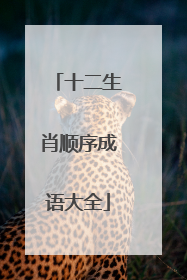 十二生肖顺序成语大全