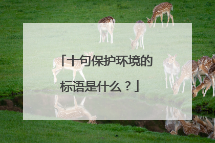 十句保护环境的标语是什么?