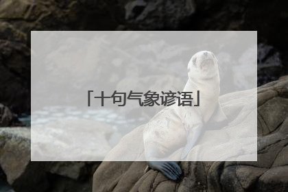 十句气象谚语