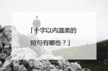 十字以内温柔的短句有哪些？