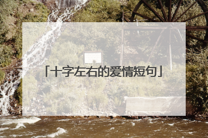 十字左右的爱情短句