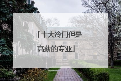 十大冷门但是高薪的专业