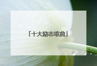 十大励志歌曲