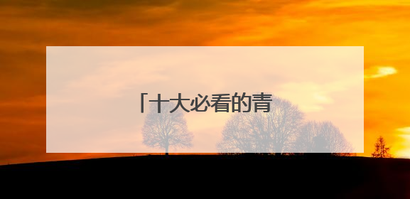 十大必看的青春励志电视剧