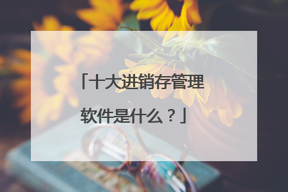 十大进销存管理软件是什么？