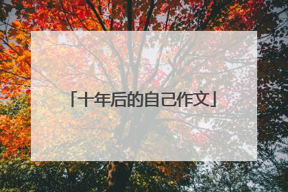 十年后的自己作文