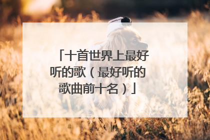 十首世界上最好听的歌(最好听的歌曲前十名)