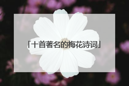 十首著名的梅花诗词