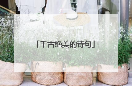 千古绝美的诗句