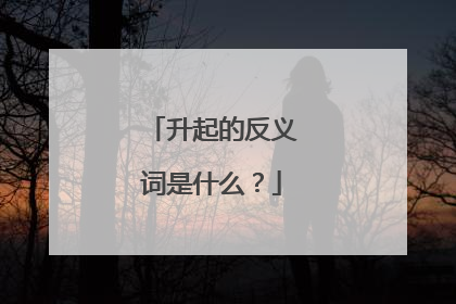 升起的反义词是什么？