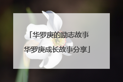 华罗庚的励志故事 华罗庚成长故事分享
