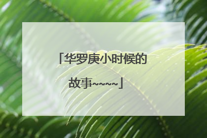 华罗庚小时候的故事~~~~