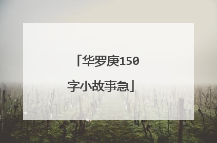 华罗庚150字小故事急