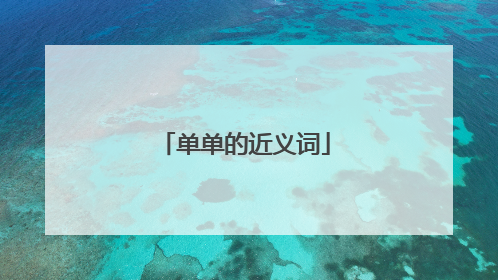 单单的近义词