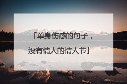单身伤感的句子,没有情人的情人节