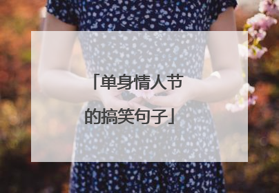 单身情人节的搞笑句子