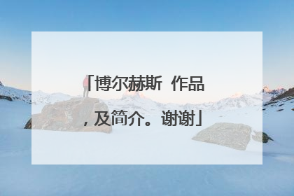 博尔赫斯 作品,及简介。谢谢