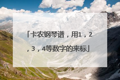 卡农钢琴谱，用1，2，3，4等数字的来标