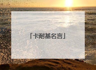 卡耐基名言