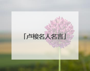 卢梭名人名言