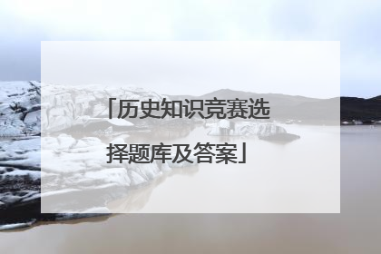 历史知识竞赛选择题库及答案