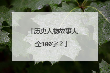 历史人物故事大全100字?