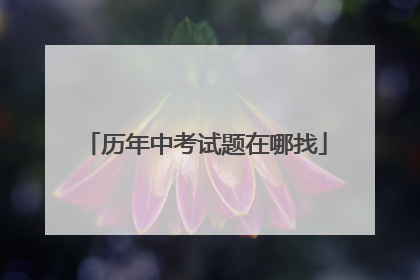 历年中考试题在哪找