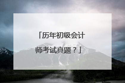 历年初级会计师考试真题？