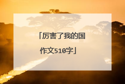 厉害了我的国作文510字