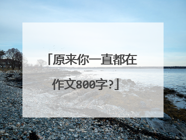 原来你一直都在作文800字?