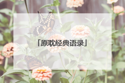 原耽经典语录