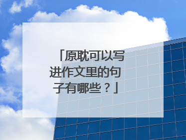原耽可以写进作文里的句子有哪些?