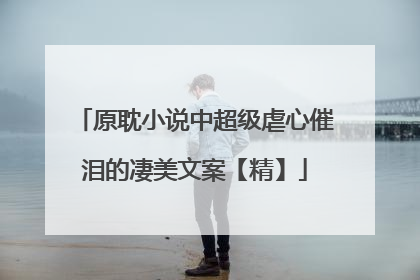 原耽小说中超级虐心催泪的凄美文案【精】