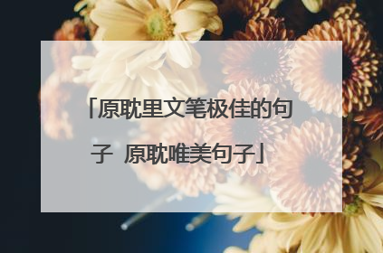 原耽里文笔极佳的句子 原耽唯美句子