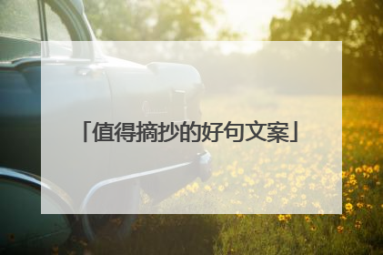 值得摘抄的好句文案