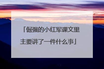 倔强的小红军课文里主要讲了一件什么事