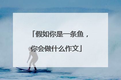 假如你是一条鱼,你会做什么作文