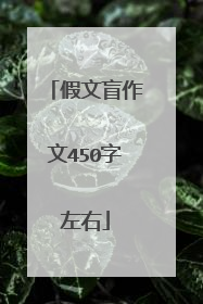 假文盲作文450字左右