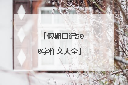 假期日记500字作文大全