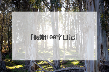 假期100字日记