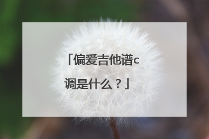 偏爱吉他谱c调是什么?